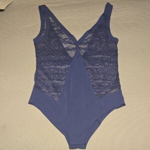 Calvin Klein Blue Lace Bodysuit